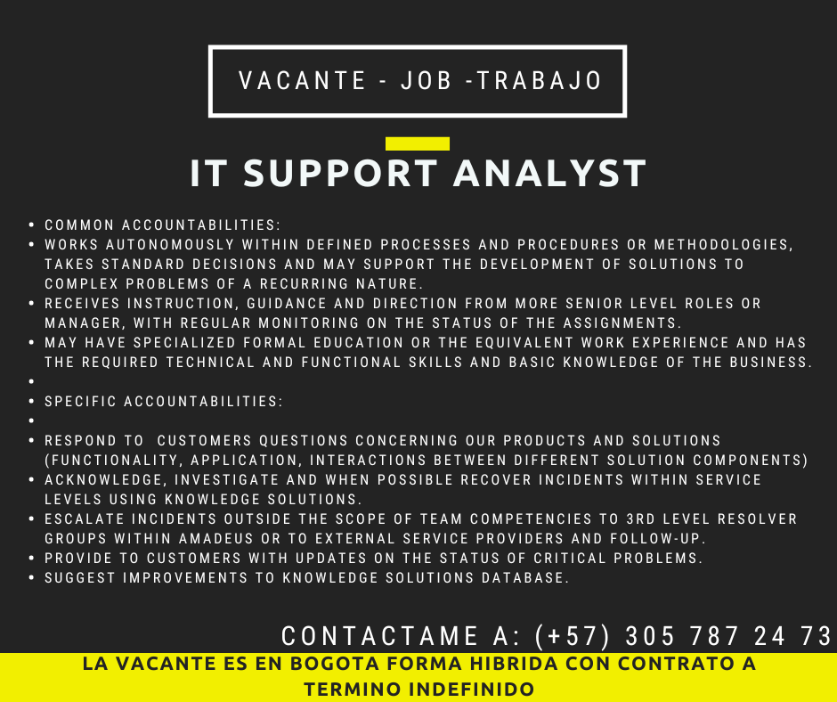 IT Support Analyst