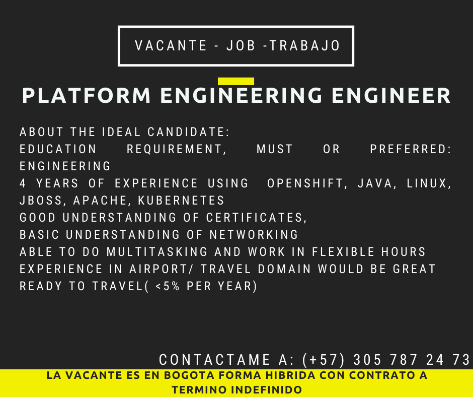 Platform Engineering Engineer JOB