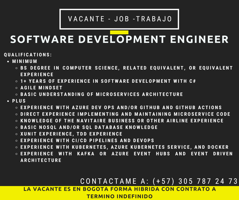 Software Development Engineer Job